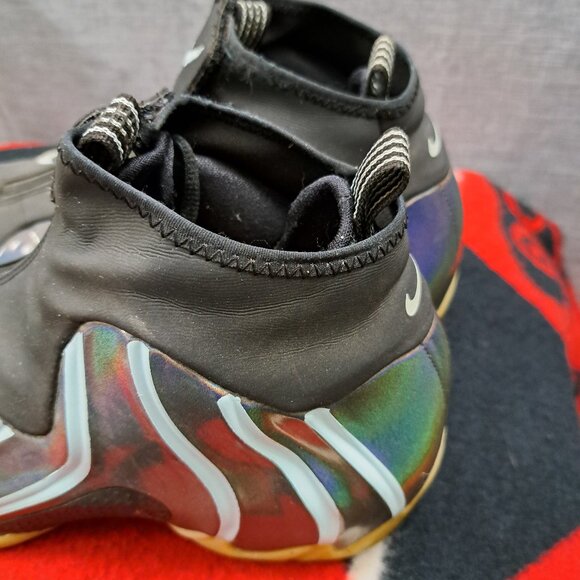 %Size 11.5 Nike Air Flightposite Black Topaz Mist Blue A09378-001 Men / A 16 main image 10